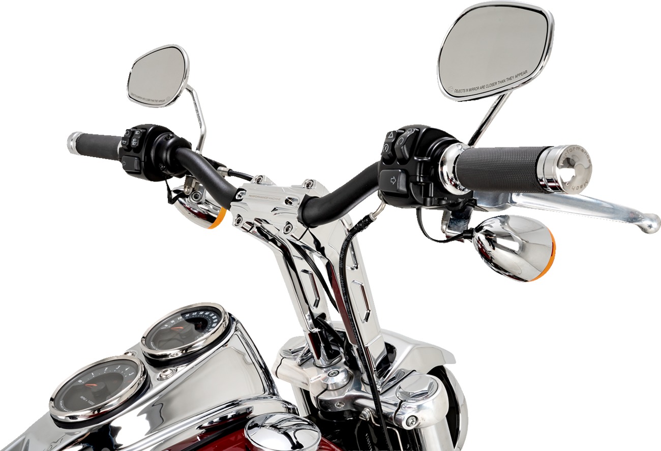 Performance Machine Phatbar & Riser Kit 9in Chrome For Harley Davidson - Image 3