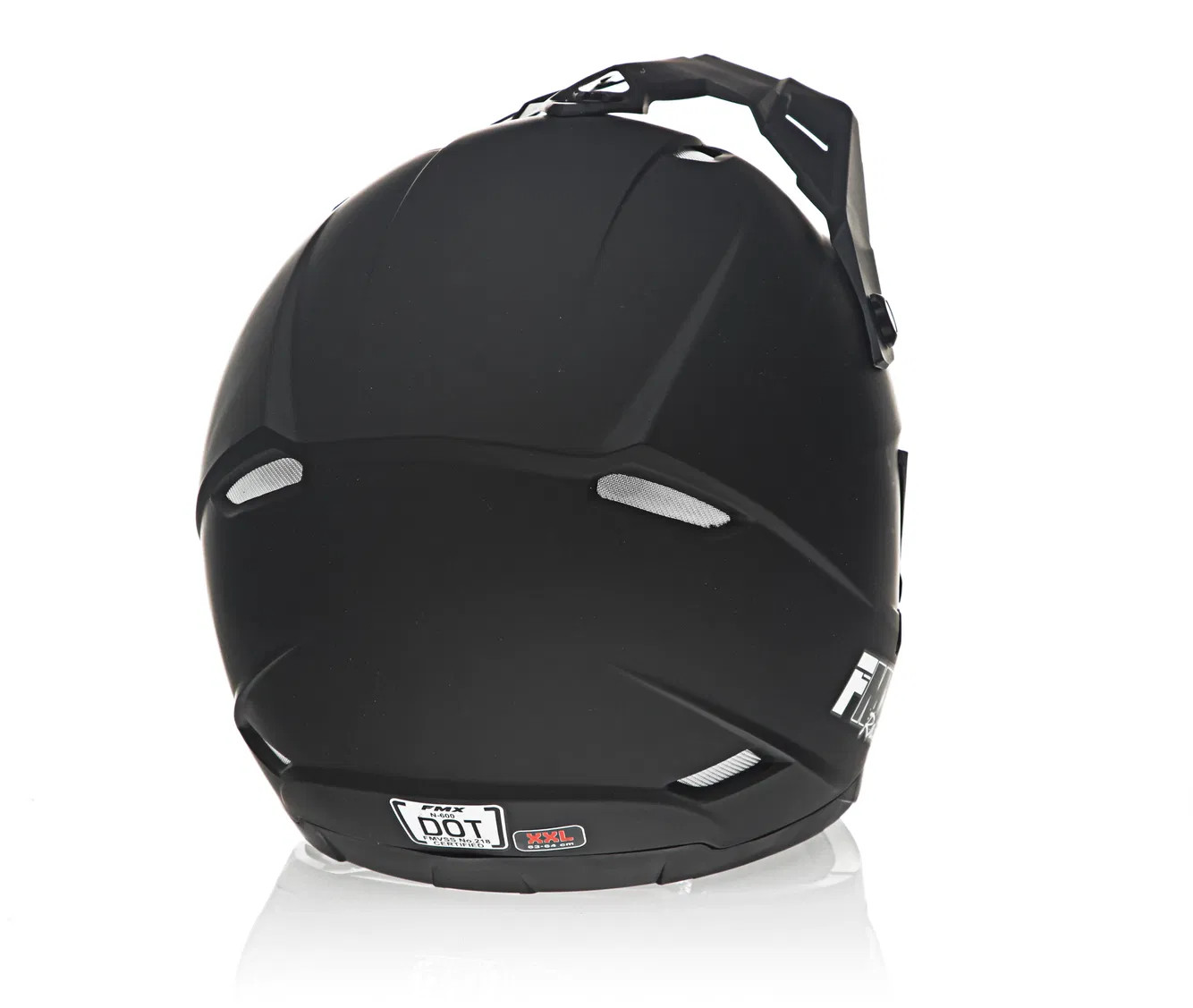 FMX N-600 Youth Small Motocross Helmet, Matte Black, Double D Closure, DOT - Image 3