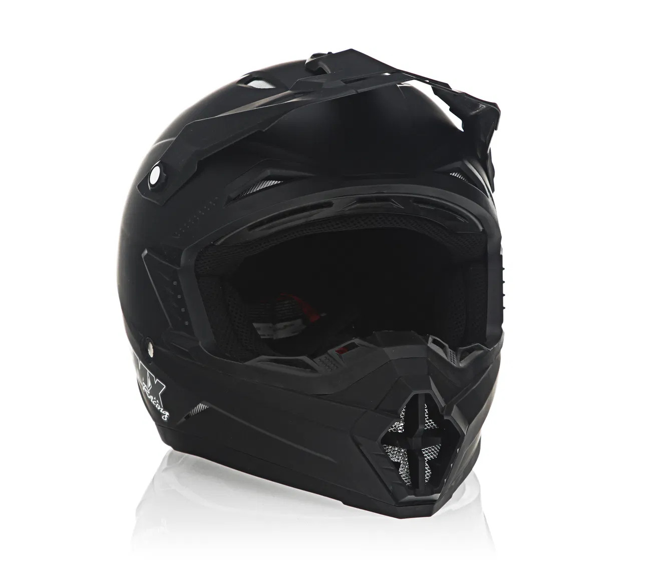 FMX N-600 Youth Small Motocross Helmet, Matte Black, Double D Closure, DOT - Image 4