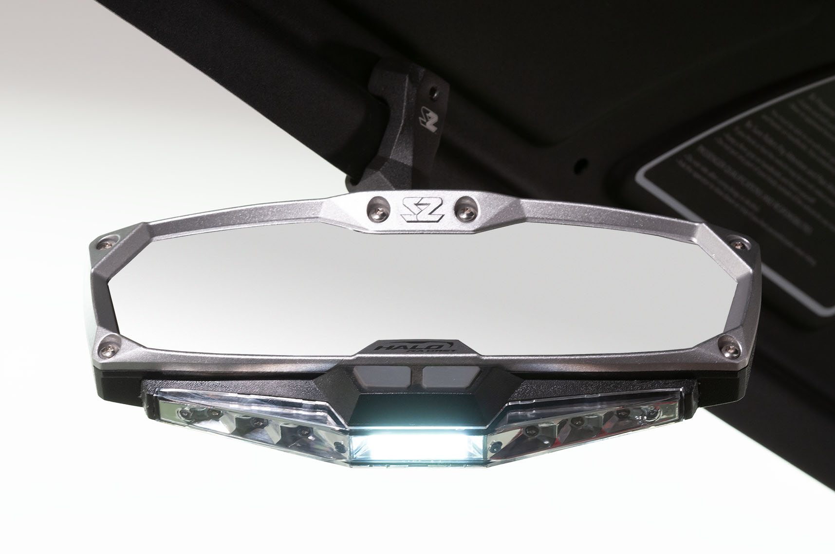Halo-RA LED Rear View Mirror w/ Multimode lighting & Cast Aluminum Bezel - Image 12