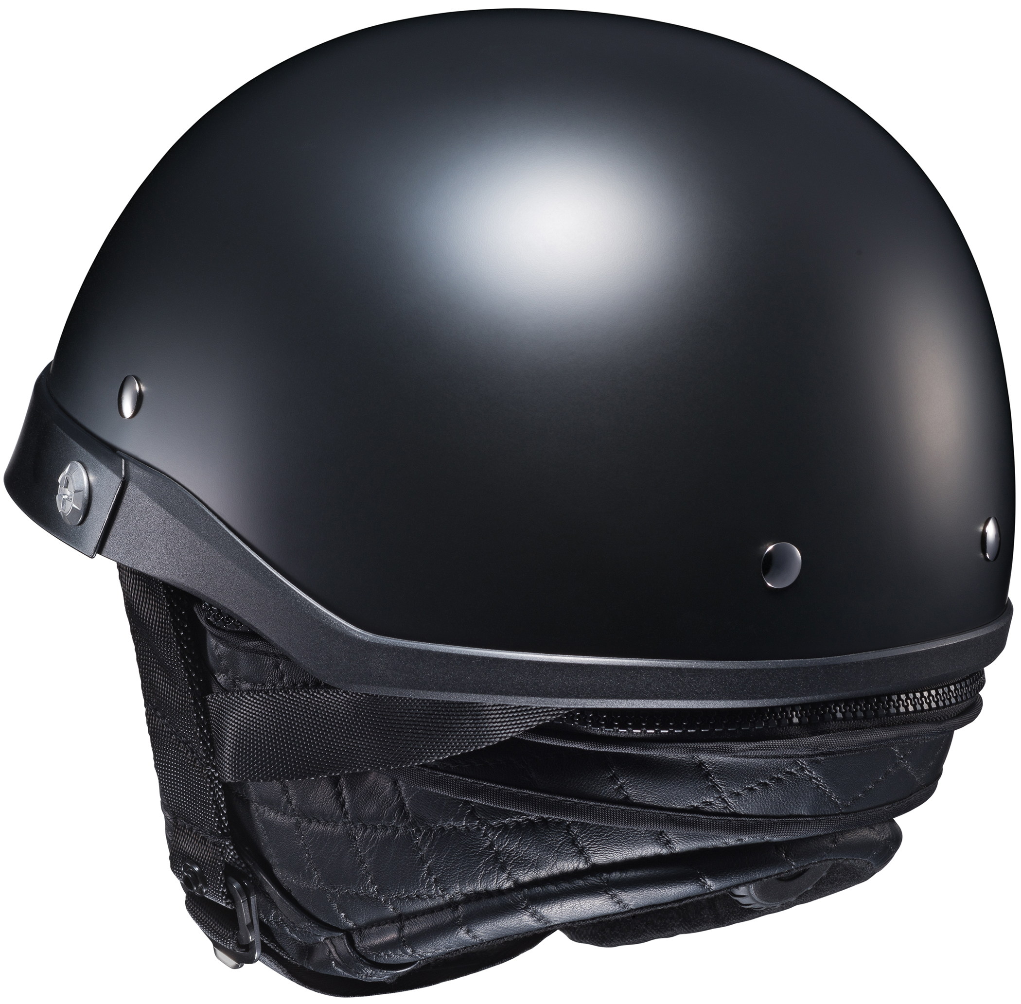 CL-Ironroad Matte Black Open-Face Half Helmet X-Small - Image 3