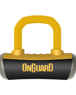 Boxer Shackle Disc Lock Yellow - 1/2" Shackle w/ Pouch & Reminder