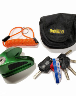 On Guard Boxer Disc Lock 10mm Pin with Pouch & Reminder - Green