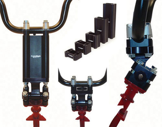 Powermadd 3 Inch Universal Pivoting Handlebar Riser Adapter Black - Image 5