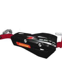 Drop Handguard Handlebar Armor / XC Flasher Protector Kit - 7/8" Black / Red