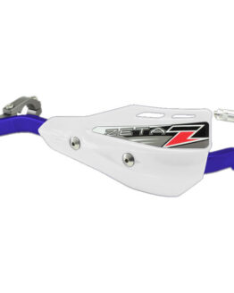 Drop Handguard Handlebar Armor / X2 Protector Kit - 7/8" White / Blue