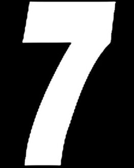 DIRT DIGITS SX 8in White #7 Stick-on Numbers 3-Pack