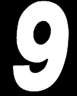 #9 6" Tall White "SX" Stick-On Race Numbers - 3 Pack