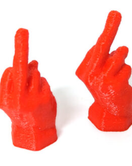 "The Bird" Valve Stem Dust Caps - Red, Pair