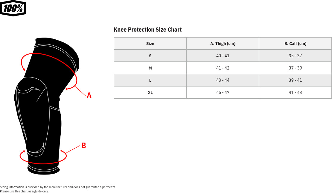 100 Percent Teratec Knee Guards Black Large Unisex - Image 3