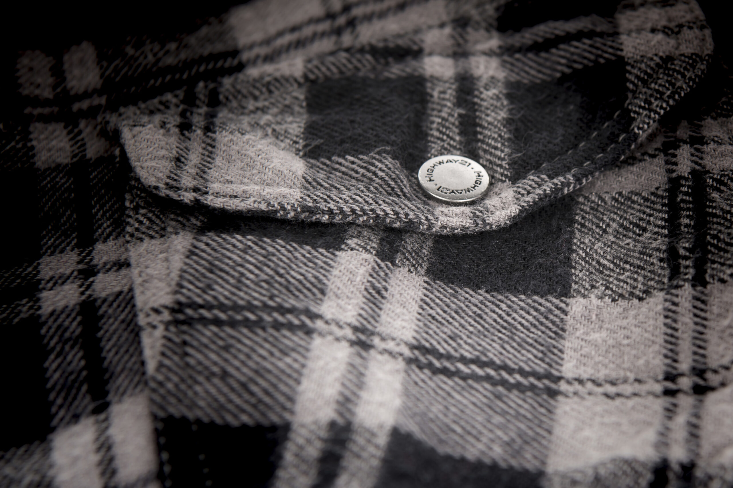 Highway 21 Marksman Flannel Black/Grey Large Men's Riding Shirt - Image 7