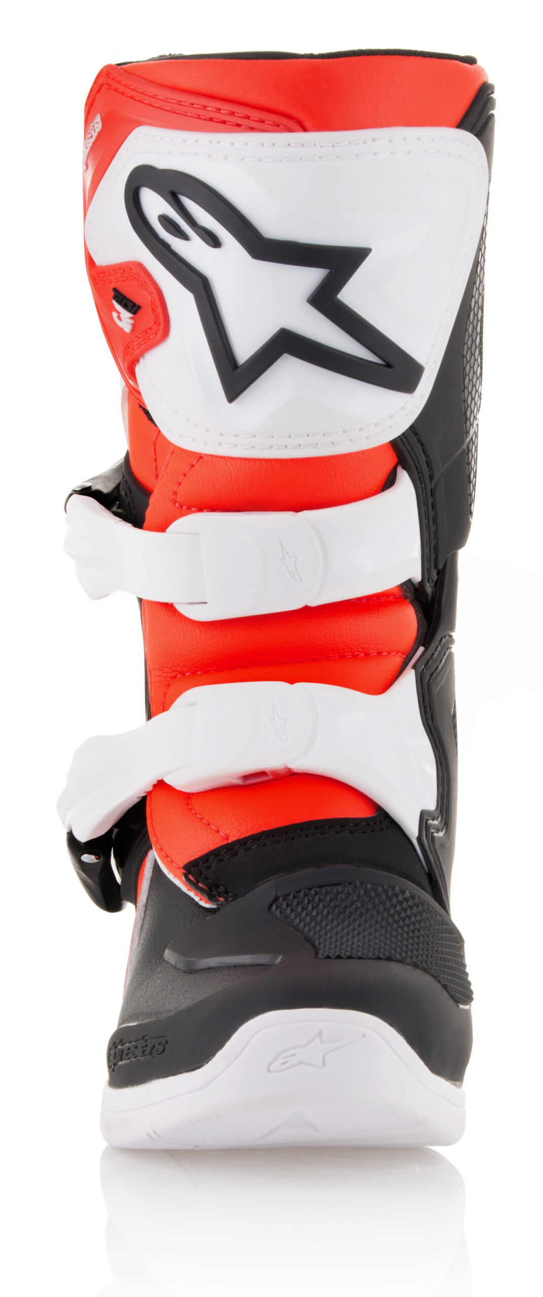 Tech 3S Kids MX Boots Black/White/Red Size T10 - Image 4