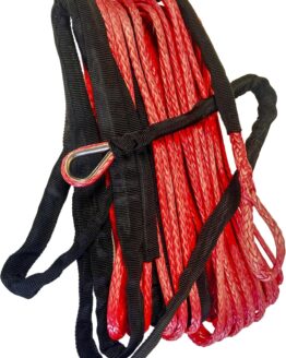 Open Trail Synthetic Winch Rope 1/4in x 50ft Red