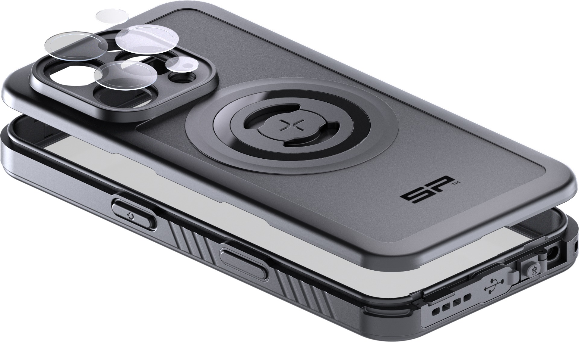 SP CONNECT Xtreme SPC+ Case Black for iPhone 16 Pro - Image 6