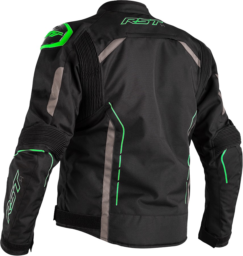 RST S1 CE Textile Jacket Black/Grey/Neon Green 3XL - Image 8