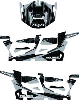 D'Cor Complete Graphic Kit Silver/Black Fits 14-17 Polaris RZR XP