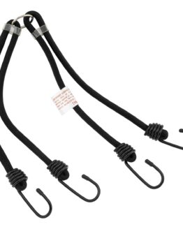 BikeMaster 24in Heavy Duty 4-Hook Bungee - Black