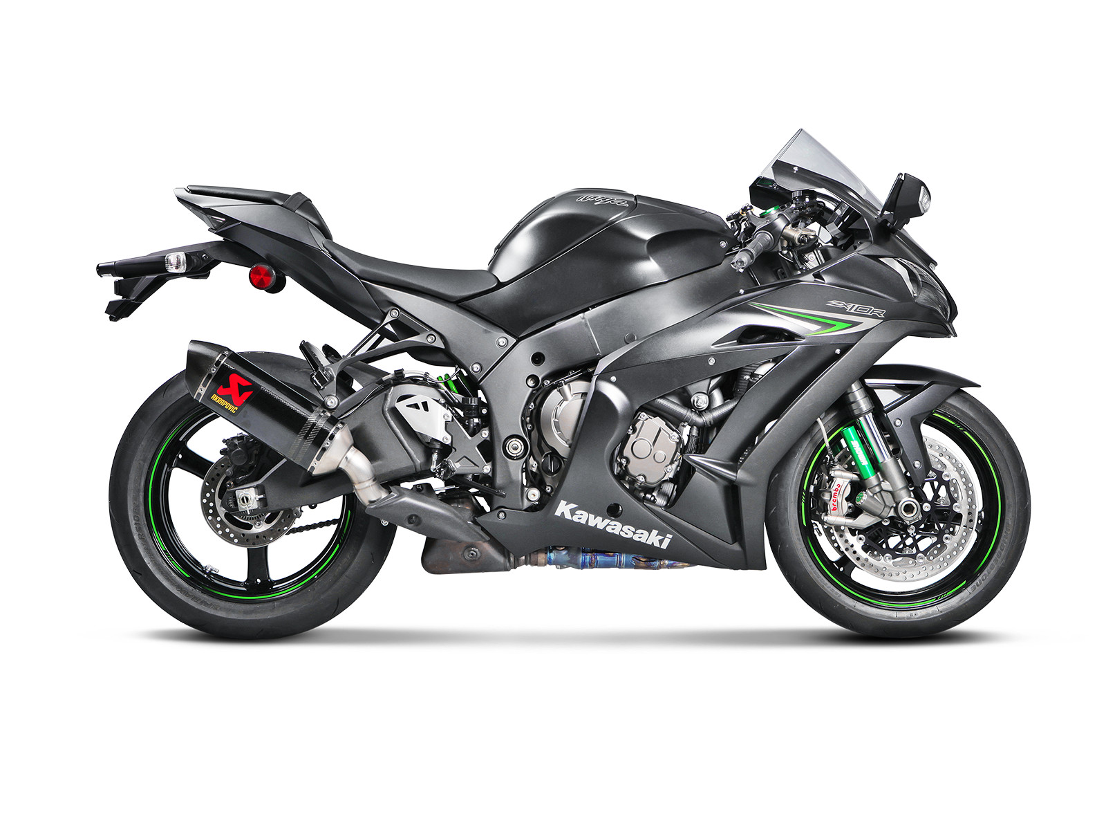 Akrapovic Carbon Slip-On Exhaust Black For 16-20 Kawasaki ZX-10R/RR - Image 3