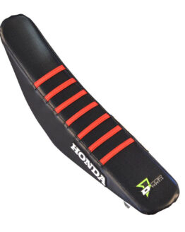 D'Cor Black Seat Cover with Red Ribs Fits 13-17 Honda CRF