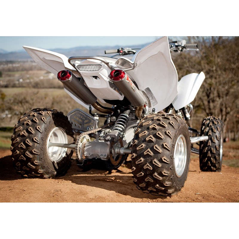 Big Gun EVO R Dual Full Exhaust Red End Cap Fits 06-14 Yamaha Raptor 700 - Image 3