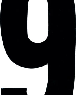 #9 7" Tall Black "Extreme" Stick-On Race Numbers - 3 Pack