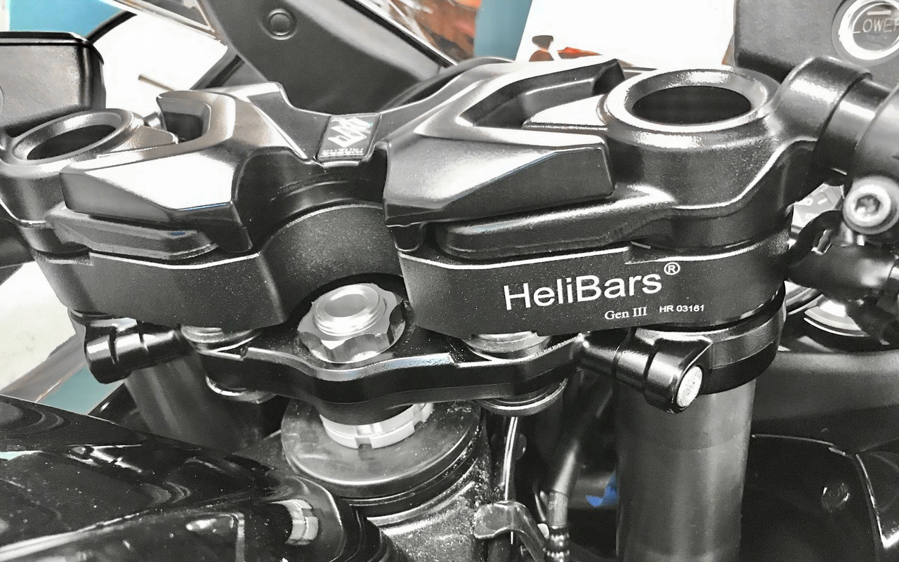 HeliBars Handlebar Risers Black For Suzuki GSX-R1300 Hayabusa 2022 - Image 3