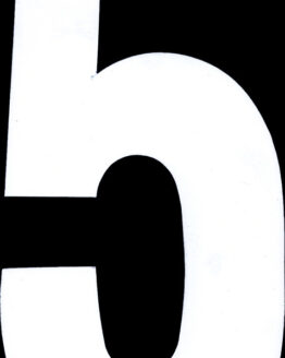 #5 6" Tall White "Extreme" Stick-On Race Numbers - 3 Pack