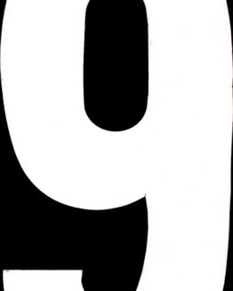 #9 4" Tall White "Extreme" Stick-On Race Numbers - 3 Pack