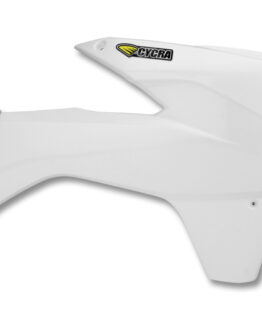 Cycra Powerflow Radiator Shrouds White Fits 13-15 KTM 125 SX