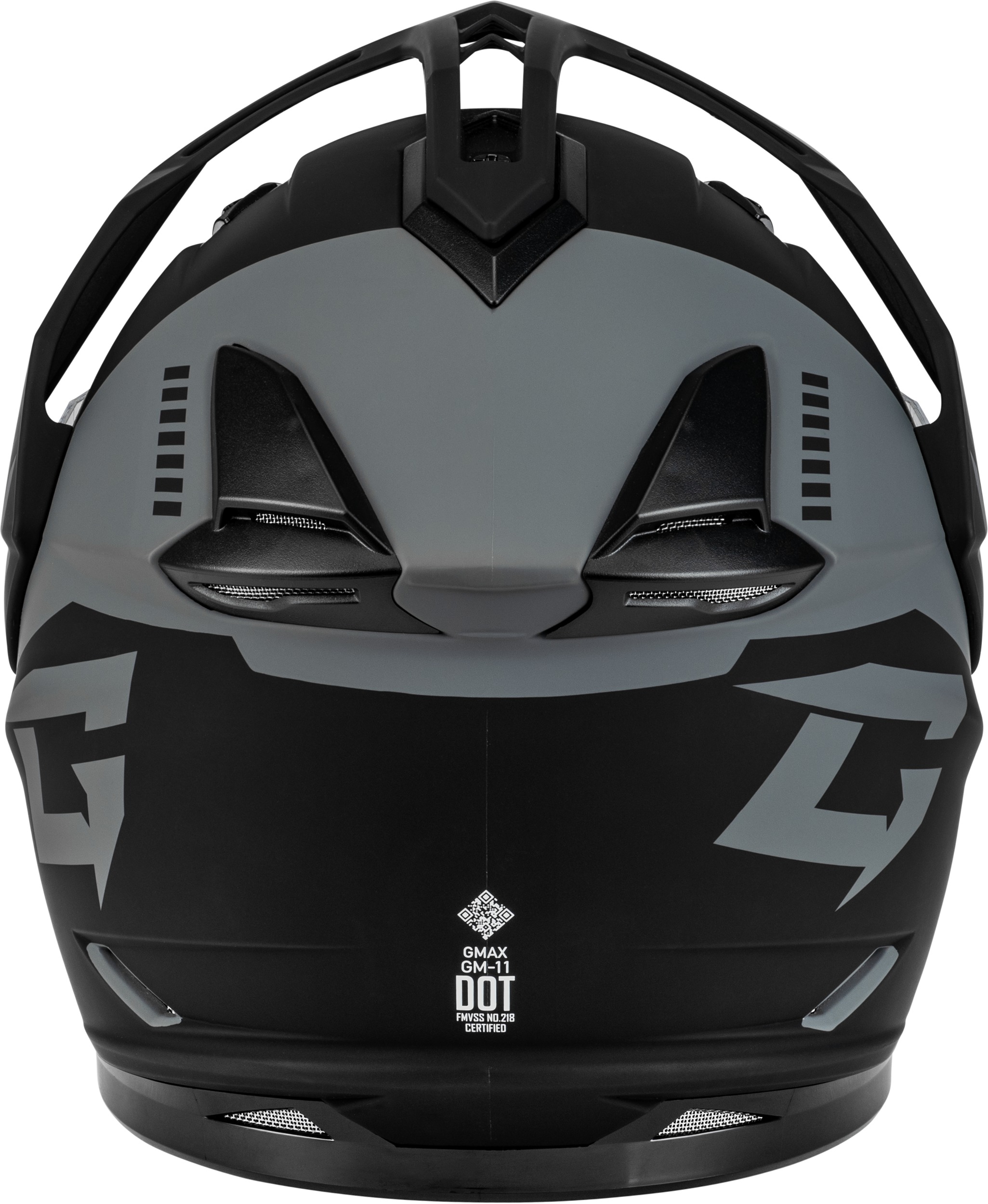 GMAX GM-11 Ronin Dual Sport Helmet Matte Black/Silver 2X-Large - Image 4