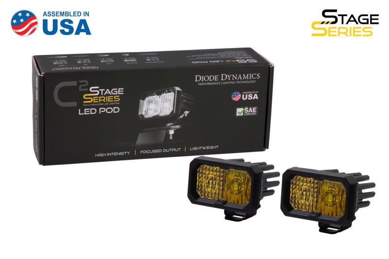 Stage Series 2 In LED Pod Pro - Yellow Driving Standard ABL (Pair) - Image 3