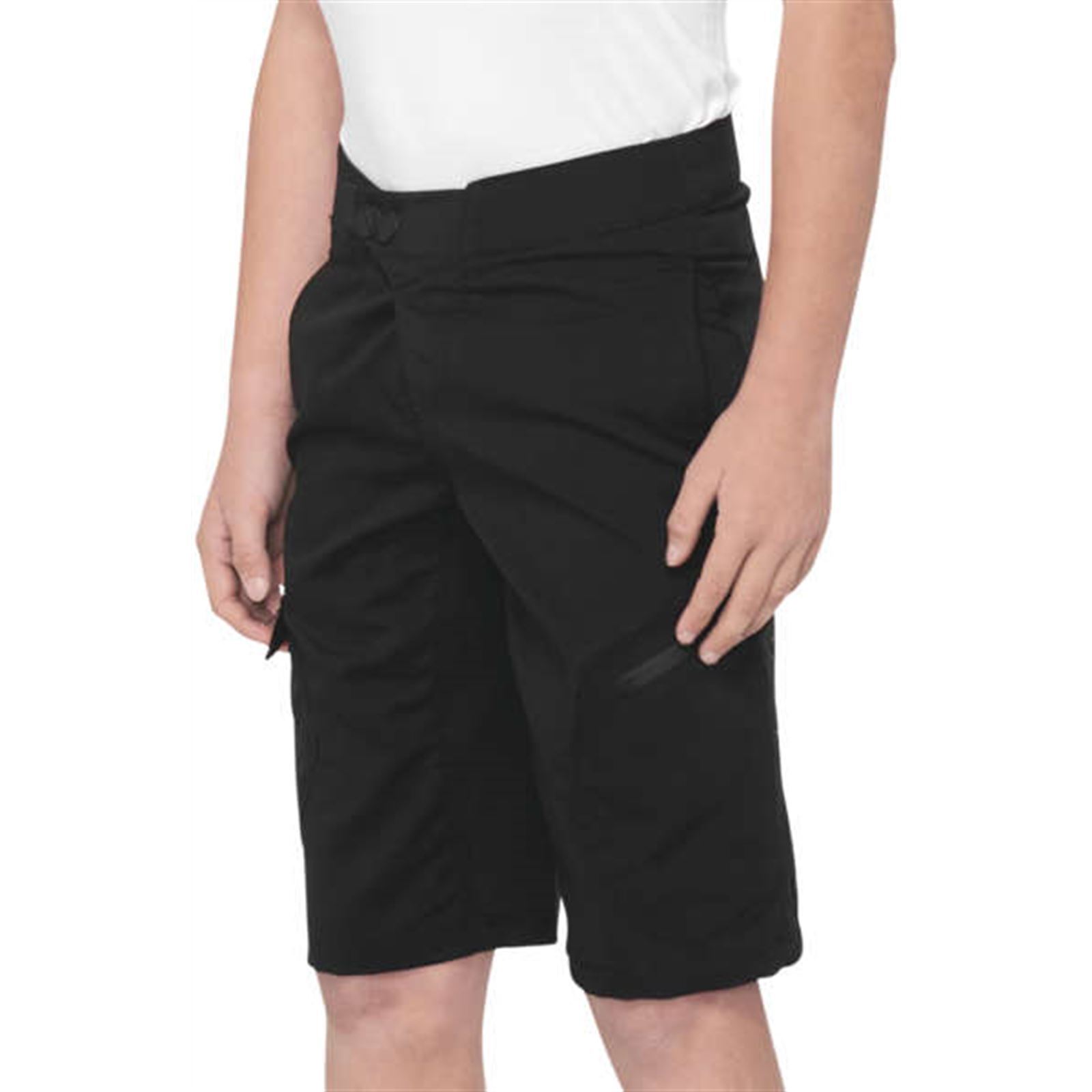 100% Ridecamp Shorts Black Youth 28 - Image 3
