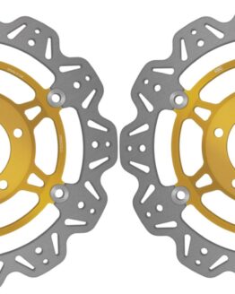 VEE Style Brake Rotors - Gold Center Front Set