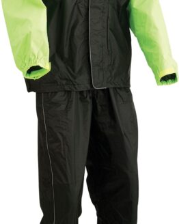 2-Piece Rain Suit Large Black/Hi-Viz