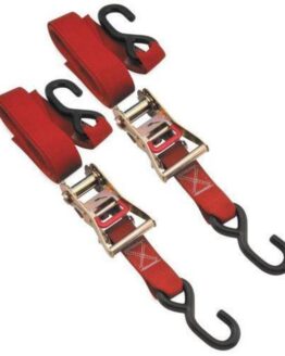 Bikemaster 2" x 84" Red Ratchet Tie-Down Pair