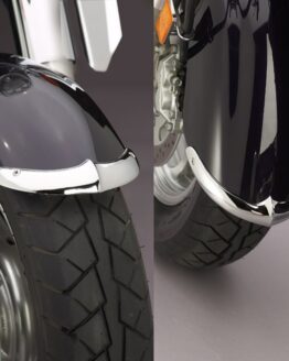 Cast Front Fender Tips; 2-Piece Set