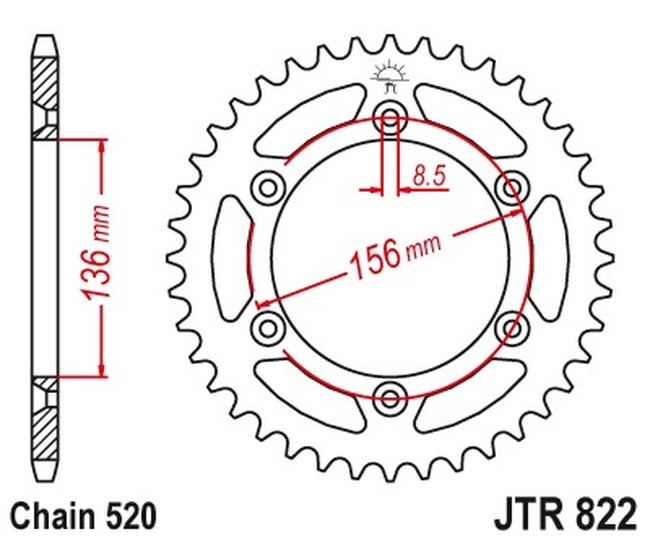 Steel Rear Sprocket - 52 Tooth 520 - Image 3