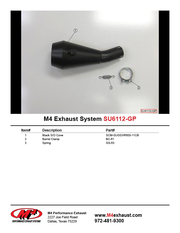 Black GP Slip On Exhaust w/ Carbon Fiber Heatshield - Image 7