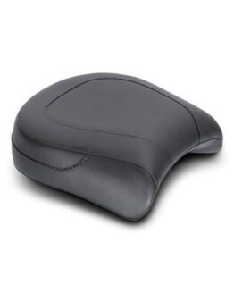 Vintage Plain Vinyl Pillion Pad Black Foam