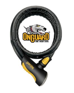 OnGuard Rottweiler 7' Armored Cable Lock for Motorcycle Scooter ATV Bicycle