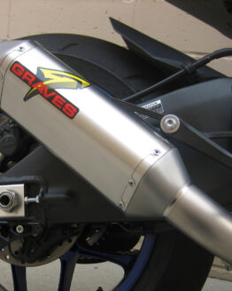 Graves Titanium Slip-On Exhaust w/ Link Pipe Silver Fits Yamaha R1