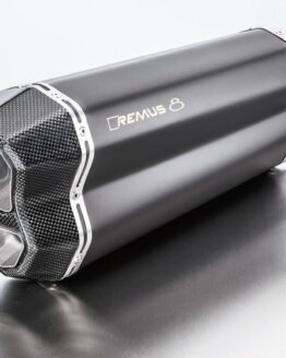 REMUS 8 Slip On Exhaust Stainless Steel - Black