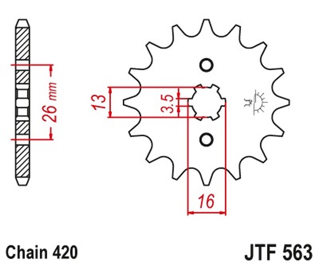 Counter Shaft Sprocket - 11 Tooth, 420 Pitch - Image 3