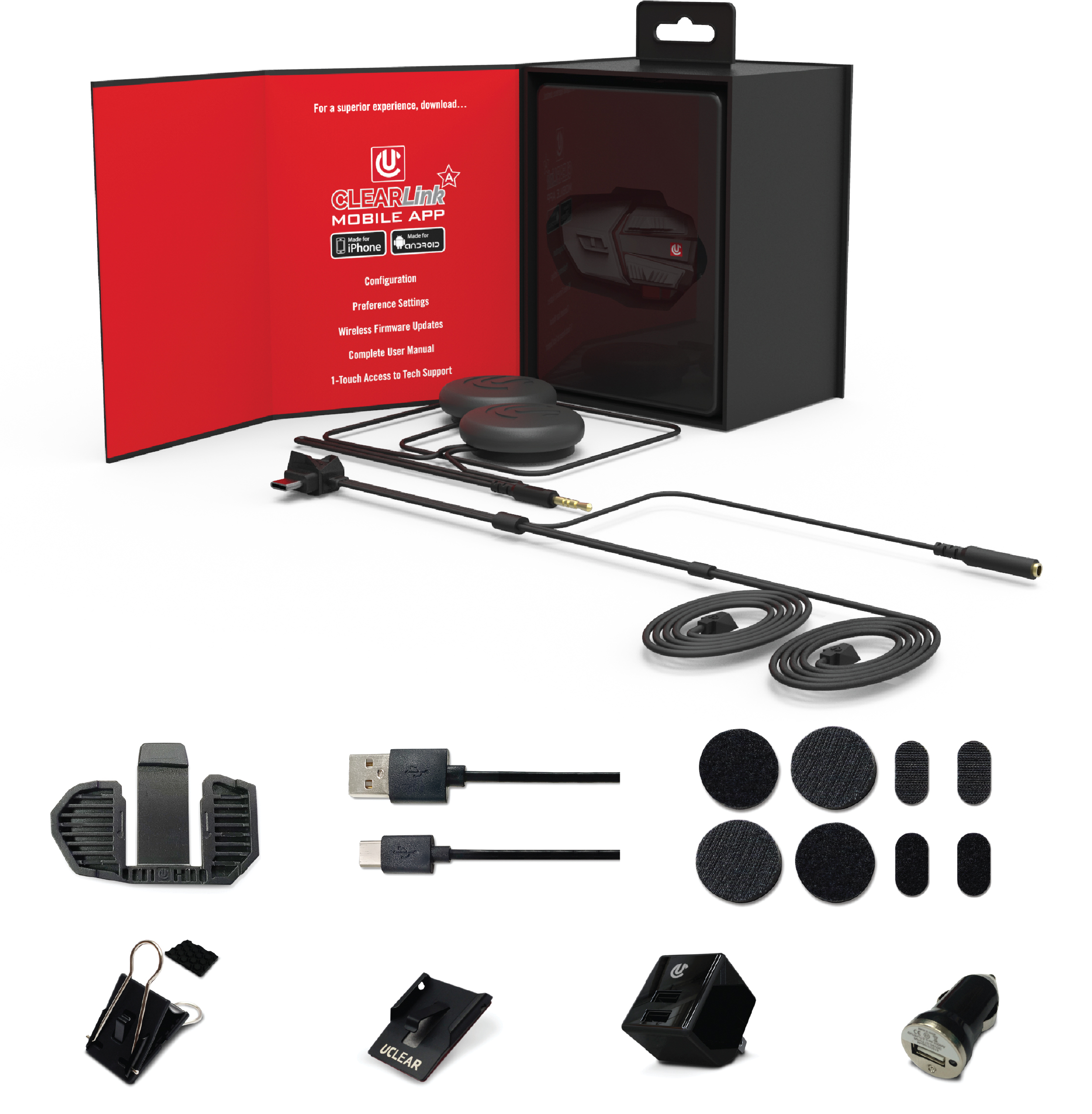 UCLEAR Motion HDX-V Helmet Audio Single Kit Universal - Image 3