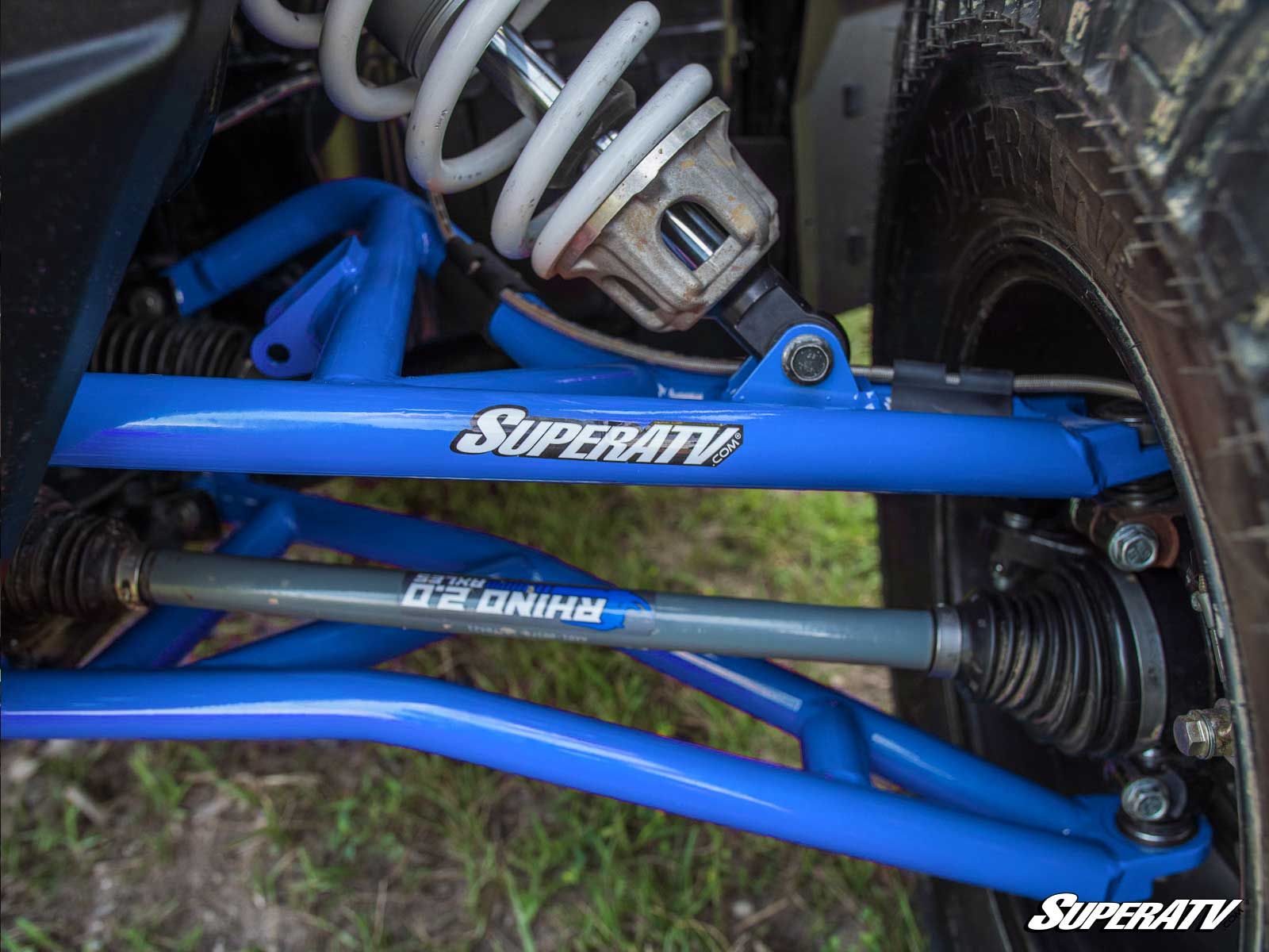 SuperATV High Clearance Front Upper A-Arms Velocity Blue For RZR XP 1000 - Image 9