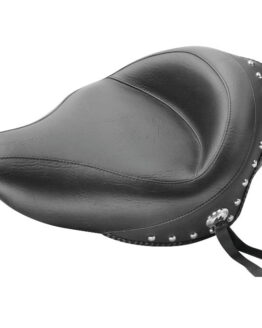 Vintage Concho Studded Vinyl Solo Seat - Black