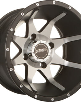 Sedona Storm Wheel 12x7 4/110 5+2 Offset Black/Machined Aluminum