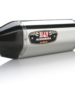 Yoshimura R77D Slip-On Exhaust Stainless/Carbon Silver Fits 11-24 GSXR600/750